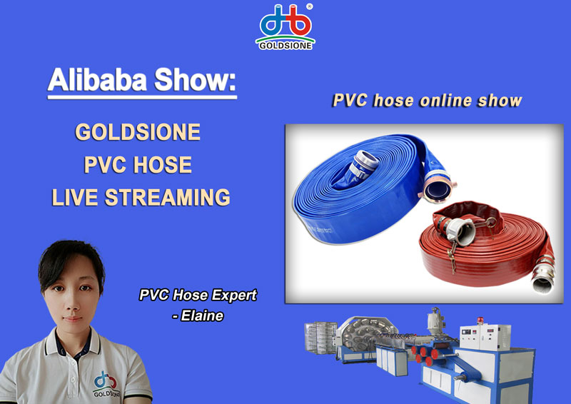 pvc hose show on alibaba